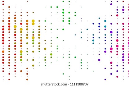 Light Multicolor, Rainbow vector  background with dots. Beautiful colored illustration with blurred circles in nature style. New design for ad, poster, banner of your website.