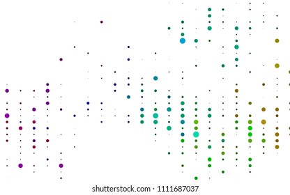 Light Multicolor, Rainbow vector  background with dots. Modern abstract illustration with colorful water drops. The pattern can be used for beautiful websites.