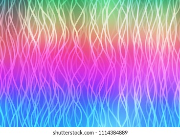 Light Multicolor, Rainbow vector background with curved circles. Glitter abstract illustration with wry lines. A completely new marble design for your business.