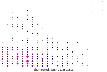 Light Multicolor, Rainbow vector  background with bubbles. Glitter abstract illustration with blurred drops of rain. Completely new template for your brand book.