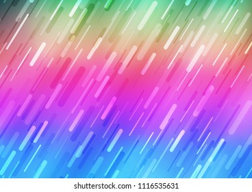 Light Multicolor, Rainbow vector background with straight lines. Shining colored illustration with narrow lines. The pattern can be used for websites.