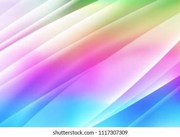 Light Multicolor, Rainbow vector background with straight lines. Modern geometrical abstract illustration with staves. Smart design for your business advert.