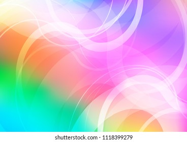 Light Multicolor, Rainbow vector background with lava shapes. Colorful illustration in abstract marble style with gradient. Brand new design for your ads, poster, banner.