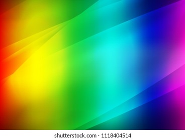 Light Multicolor, Rainbow vector background with straight lines. Decorative shining illustration with lines on abstract template. Best design for your ad, poster, banner.