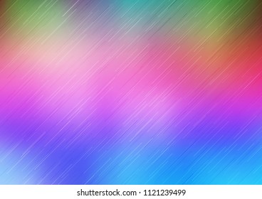 Light Multicolor, Rainbow vector background with straight lines. Shining colored illustration with narrow lines. The pattern can be used as ads, poster, banner for commercial.