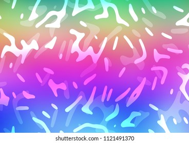 Light Multicolor, Rainbow vector background with liquid shapes. A vague circumflex abstract illustration with gradient. The best blurred design for your business.