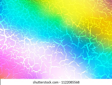 Light Multicolor, Rainbow vector background with lava shapes. Modern gradient abstract illustration with bandy lines. Brand new design for your ads, poster, banner.