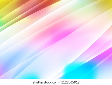 Light Multicolor, Rainbow vector background with straight lines. Lines on blurred abstract background with gradient. The pattern can be used for websites.