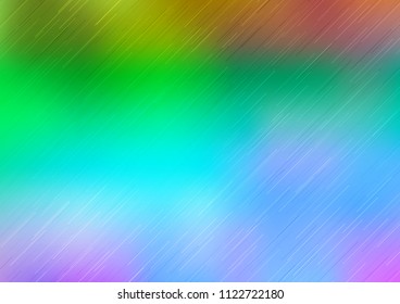 Light Multicolor, Rainbow vector background with straight lines. Decorative shining illustration with lines on abstract template. The pattern can be used for websites.