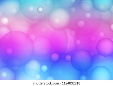 Light Multicolor, Rainbow vector background with bubbles. Beautiful colored illustration with blurred circles in nature style. New design for ad, poster, banner of your website.