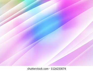 Light Multicolor, Rainbow vector background with straight lines. Modern geometrical abstract illustration with staves. The pattern can be used as ads, poster, banner for commercial.