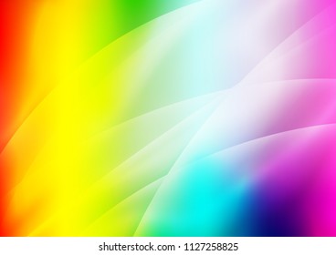 Light Multicolor, Rainbow vector background with straight lines. Lines on blurred abstract background with gradient. The pattern can be used for websites.