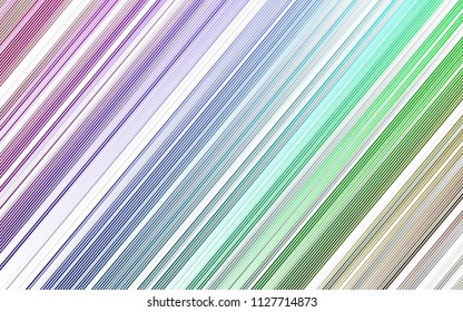 Light Multicolor, Rainbow vector background with straight lines. Shining colored illustration with narrow lines. The template can be used as a background.