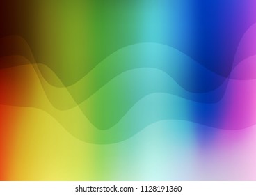 Light Multicolor, Rainbow vector background with lamp shapes. Creative illustration in halftone marble style with gradient. Marble style for your business design.