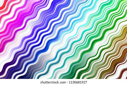Light Multicolor, Rainbow vector background with lamp shapes. A vague circumflex abstract illustration with gradient. Marble design for your web site.