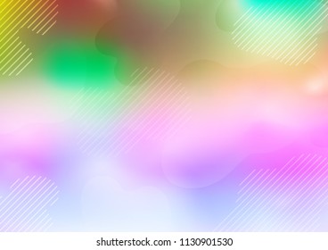 Light Multicolor, Rainbow vector background with straight lines. Shining colored illustration with narrow lines. The template can be used as a background.