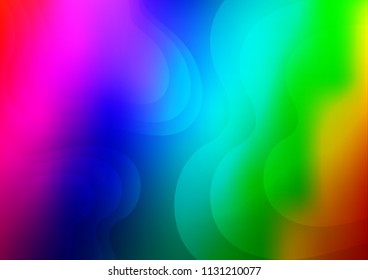 Light Multicolor, Rainbow vector background with bubble shapes. Creative geometric illustration in marble style with gradient. Textured wave pattern for backgrounds.