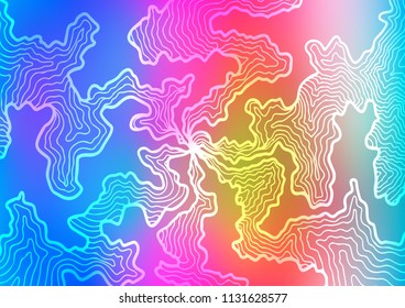 Light Multicolor, Rainbow vector background with bent lines. Shining illustration, which consist of blurred lines, circles. New composition for your brand book.