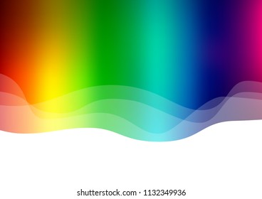 Light Multicolor, Rainbow vector background with abstract lines. A sample with blurred bubble shapes. A completely new template for your business design.