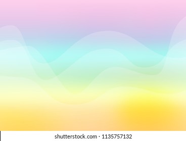 Light Multicolor, Rainbow vector background with lava shapes. Creative illustration in halftone marble style with gradient. Marble style for your business design.