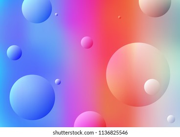 Light Multicolor, Rainbow vector background with dots. Blurred decorative design in abstract style with bubbles. Completely new template for your brand book.