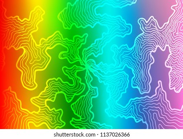 Light Multicolor, Rainbow vector background with liquid shapes. Colorful abstract illustration with gradient lines. Pattern for your business design.