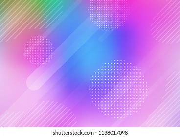 Light Multicolor, Rainbow vector background with straight lines and dots. Modern geometrical abstract illustration with sticks, dots. Best design for your ad, poster, banner.