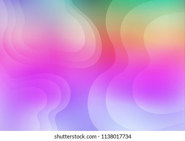 Light Multicolor, Rainbow vector background with curved circles. Modern gradient abstract illustration with bandy lines. Textured wave pattern for backgrounds.