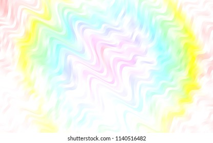 Light Multicolor, Rainbow vector background with bent lines. Shining illustration, which consist of blurred lines, circles. Marble design for your web site.