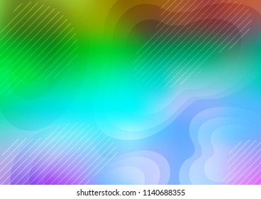 Light Multicolor, Rainbow vector background with straight lines. Decorative shining illustration with lines on abstract template. Best design for your ad, poster, banner.