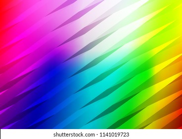 Light Multicolor, Rainbow vector background with straight lines. Lines on blurred abstract background with gradient. The pattern can be used for busines ad, booklets, leaflets