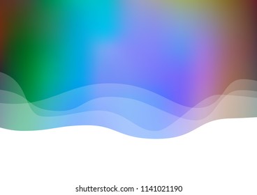 Light Multicolor, Rainbow vector background with liquid shapes. Glitter abstract illustration with wry lines. The best blurred design for your business.