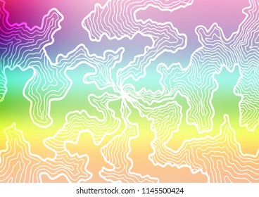 Light Multicolor, Rainbow vector background with lava shapes. Geometric illustration in marble style with gradient.  A new texture for your  ad, booklets, leaflets.