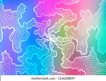 Light Multicolor, Rainbow vector background with lamp shapes. An elegant bright illustration with gradient. Pattern for your business design.