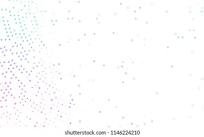 Light Multicolor, Rainbow vector  background with dots. Blurred decorative design in abstract style with bubbles. Beautiful design for your business natural advert.