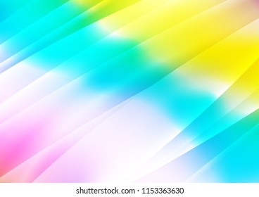Light Multicolor, Rainbow vector background with straight lines. Modern geometrical abstract illustration with staves. The pattern can be used for busines ad, booklets, leaflets