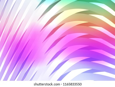 Light Multicolor, Rainbow vector background with straight lines. Modern geometrical abstract illustration with staves. The pattern can be used for busines ad, booklets, leaflets