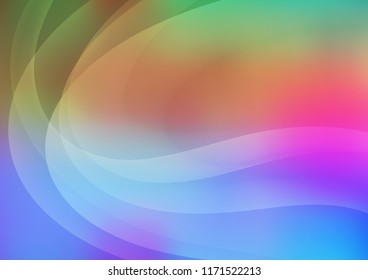 Light Multicolor, Rainbow vector background with lava shapes. Shining crooked illustration in marble style. Pattern for your business design.