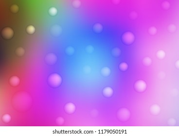 Light Multicolor, Rainbow vector background with dots. Illustration with set of shining colorful abstract circles. Completely new template for your brand book.
