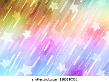 Light Multicolor, Rainbow vector background with straight lines. Modern geometrical abstract illustration with staves. The template can be used as a background.