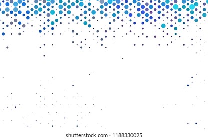 Light Multicolor, Rainbow vector background with bubbles. Blurred bubbles on abstract backdrop with colorful gradient. Pattern for ads, booklets.