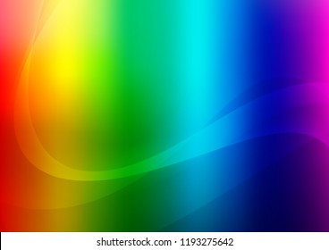 Light Multicolor, Rainbow vector background with bent lines. Geometric illustration in marble style with gradient.  The elegant pattern for brand book.