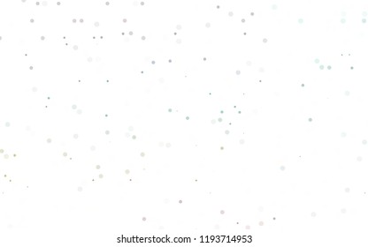 Light Multicolor, Rainbow vector  background with dots. Beautiful colored illustration with blurred circles in nature style. Completely new template for your brand book.