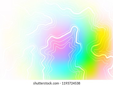Light Multicolor, Rainbow vector background with curved circles. Brand new colored illustration in marble style with gradient. Brand new design for your ads, poster, banner.