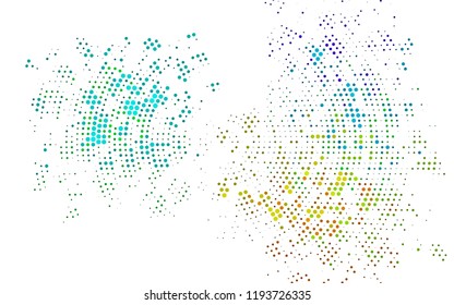 Light Multicolor, Rainbow vector background with bubbles. Blurred bubbles on abstract background with colorful gradient. Template for your brand book.