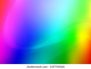 Light Multicolor, Rainbow vector background with curved circles. Colorful illustration in abstract marble style with gradient. A completely new template for your business design.