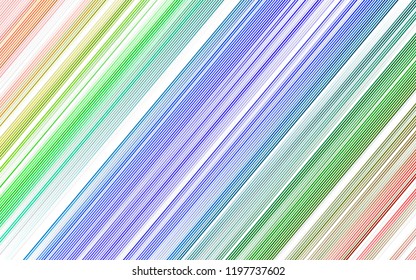 Light Multicolor, Rainbow vector background with straight lines. Modern geometrical abstract illustration with staves. The pattern can be used for busines ad, booklets, leaflets