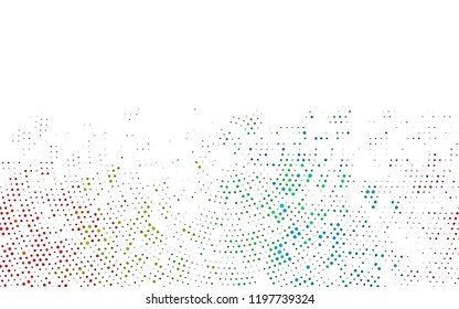 Light Multicolor, Rainbow vector background with bubbles. Modern abstract illustration with colorful water drops. Pattern of water, rain drops.