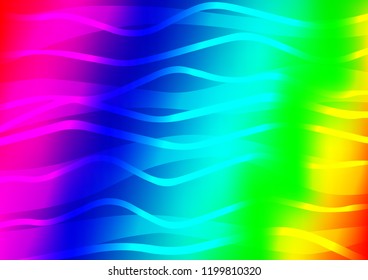 Light Multicolor, Rainbow vector background with straight lines. Shining colored illustration with narrow lines. The pattern can be used as ads, poster, banner for commercial.