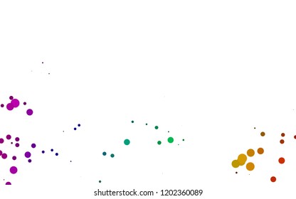 Light Multicolor, Rainbow vector background with bubbles. Colorful illustration with blurred circles in nature style. Pattern for beautiful websites.